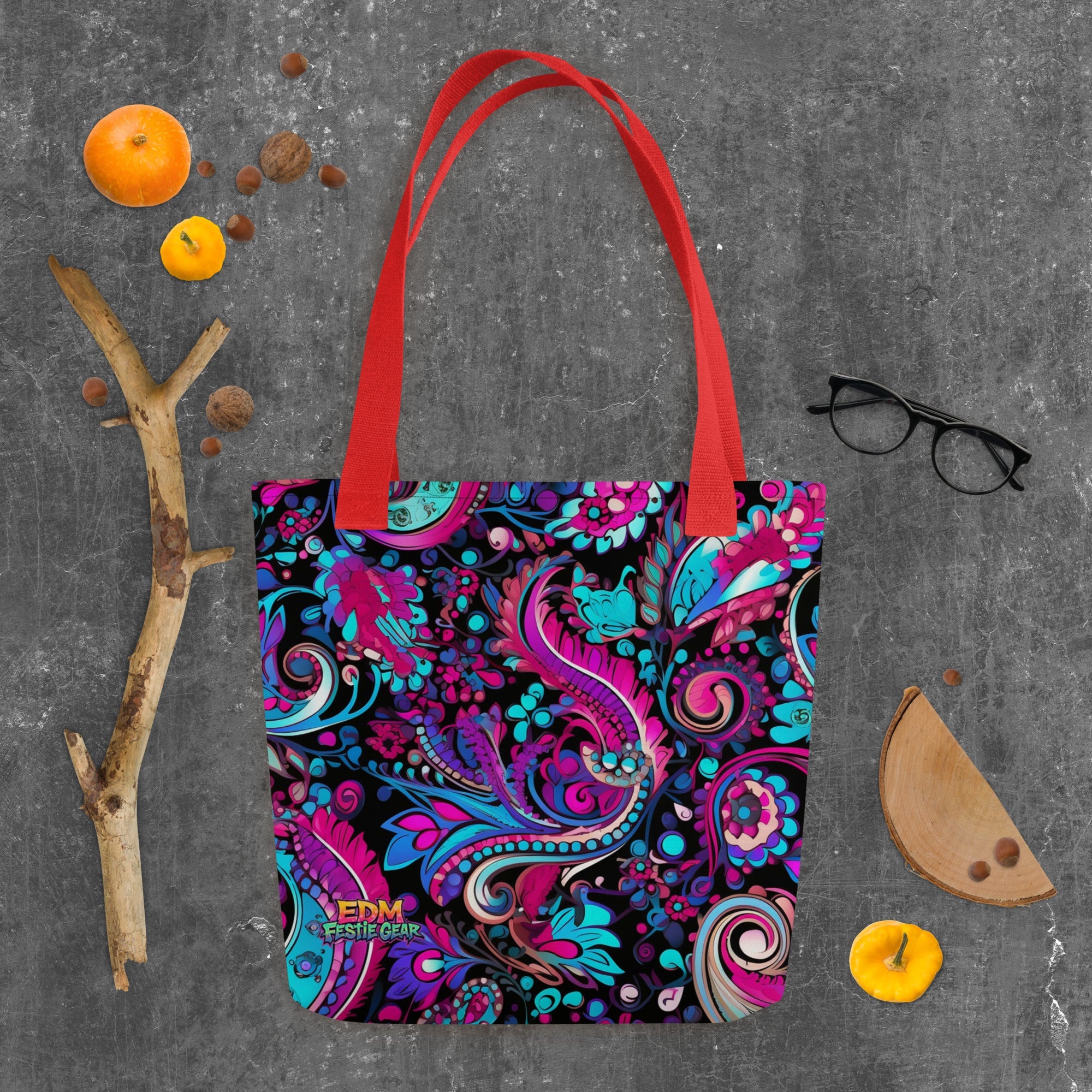 Trippy Tote Bag For EDM Rave Festival Outfit Clothing
