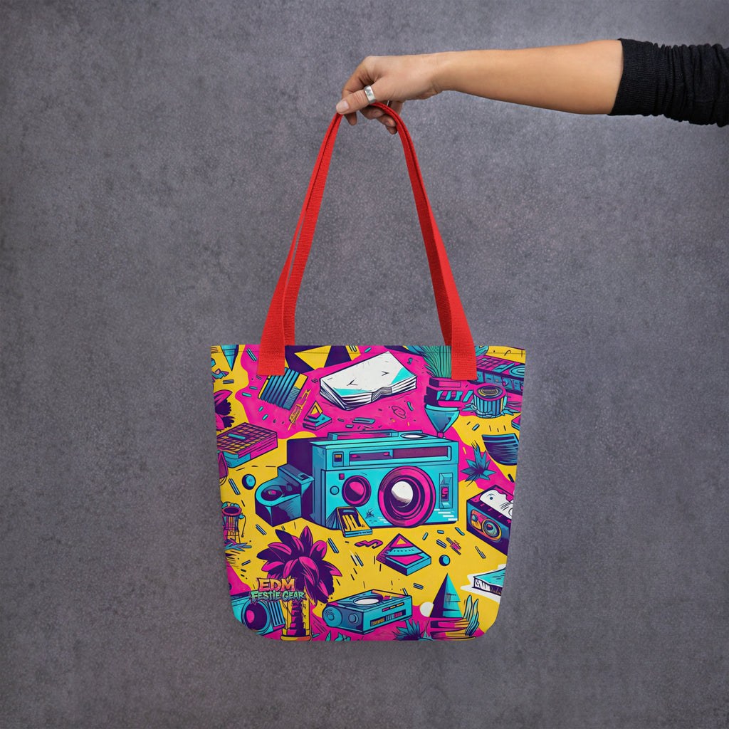 Retro Tote Bag For EDM Rave Festival Outfit Clothing