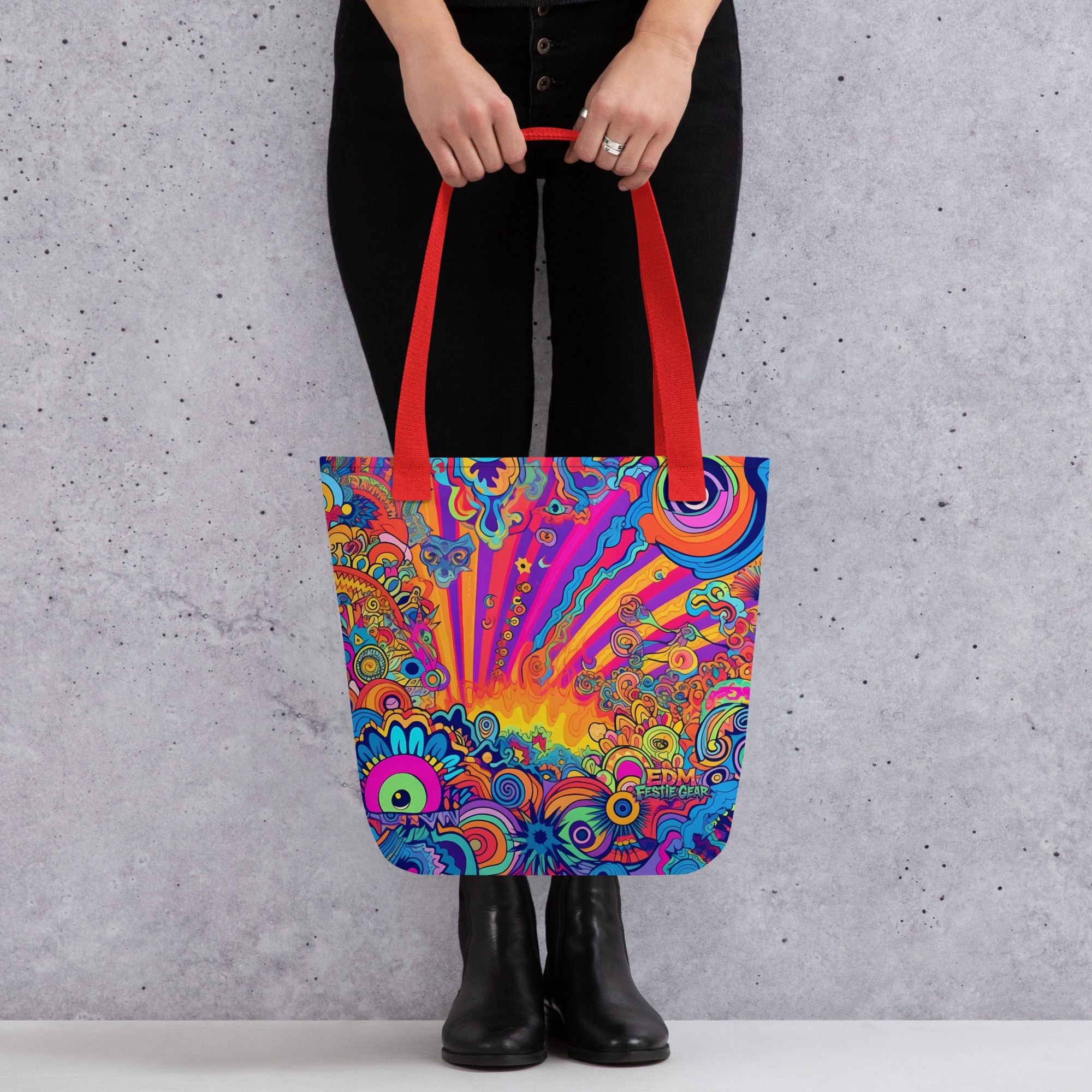 Toon World Tote Bag For EDM Rave Festival Outfit Clothing