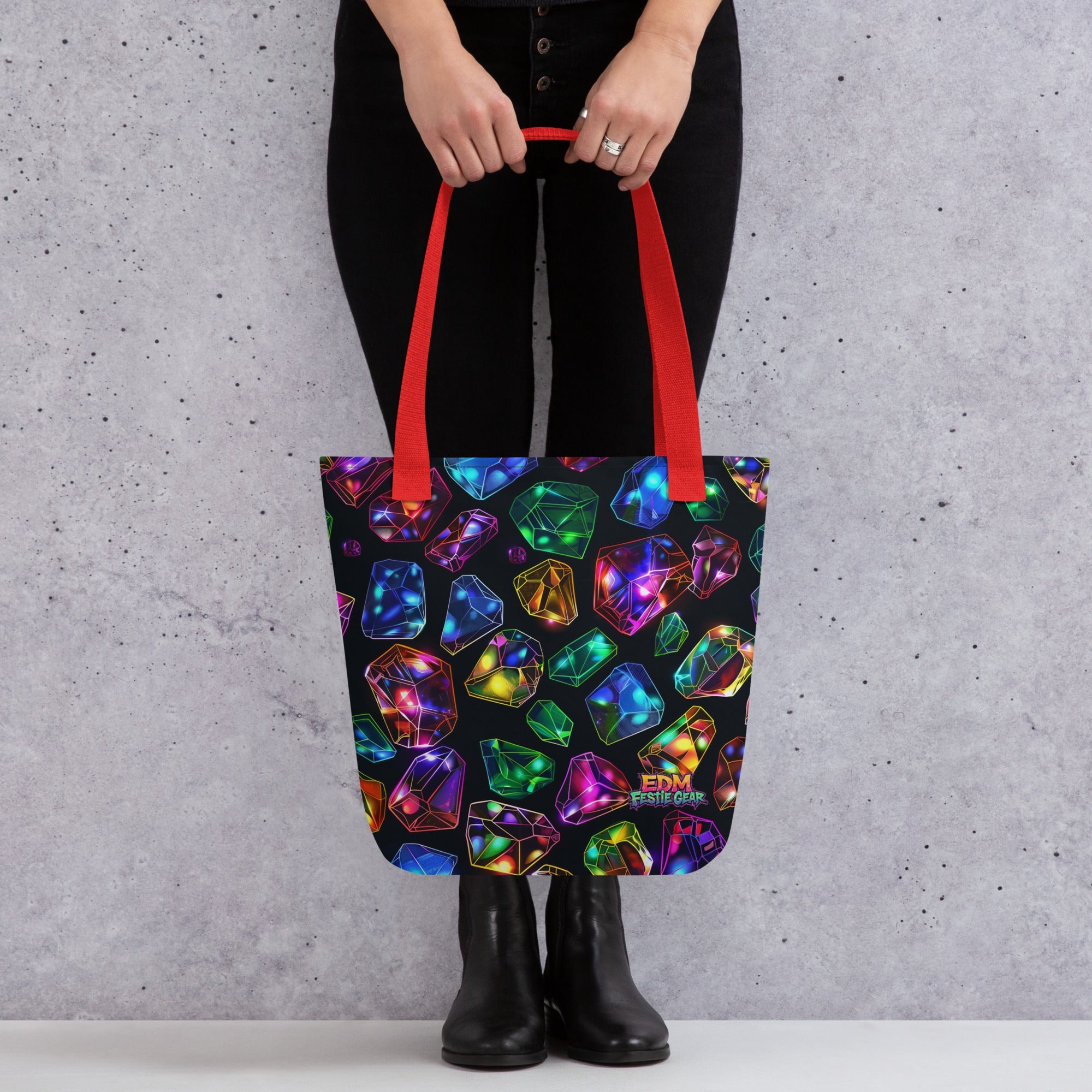 Neon Dimond's Tote Bag For EDM Rave Festival Outfit Clothing