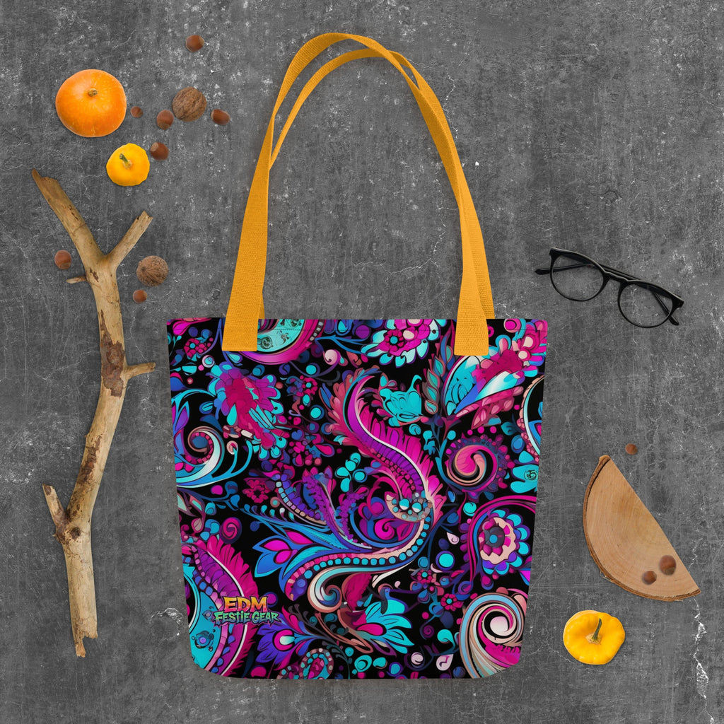 Trippy Tote Bag For EDM Rave Festival Outfit Clothing