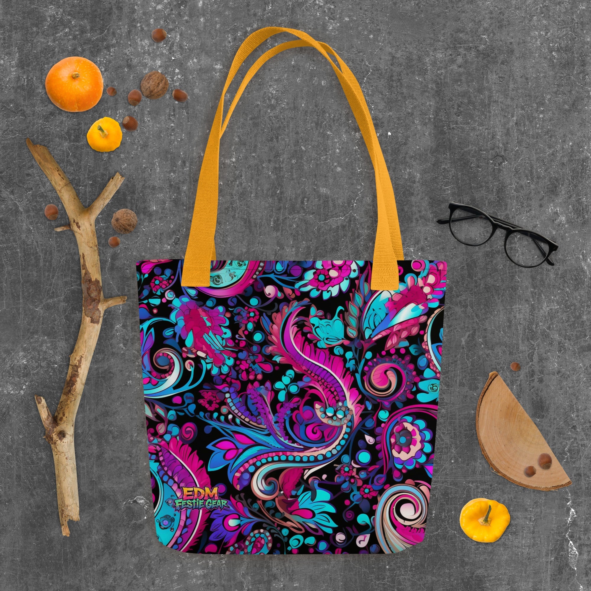 Trippy Tote Bag For EDM Rave Festival Outfit Clothing