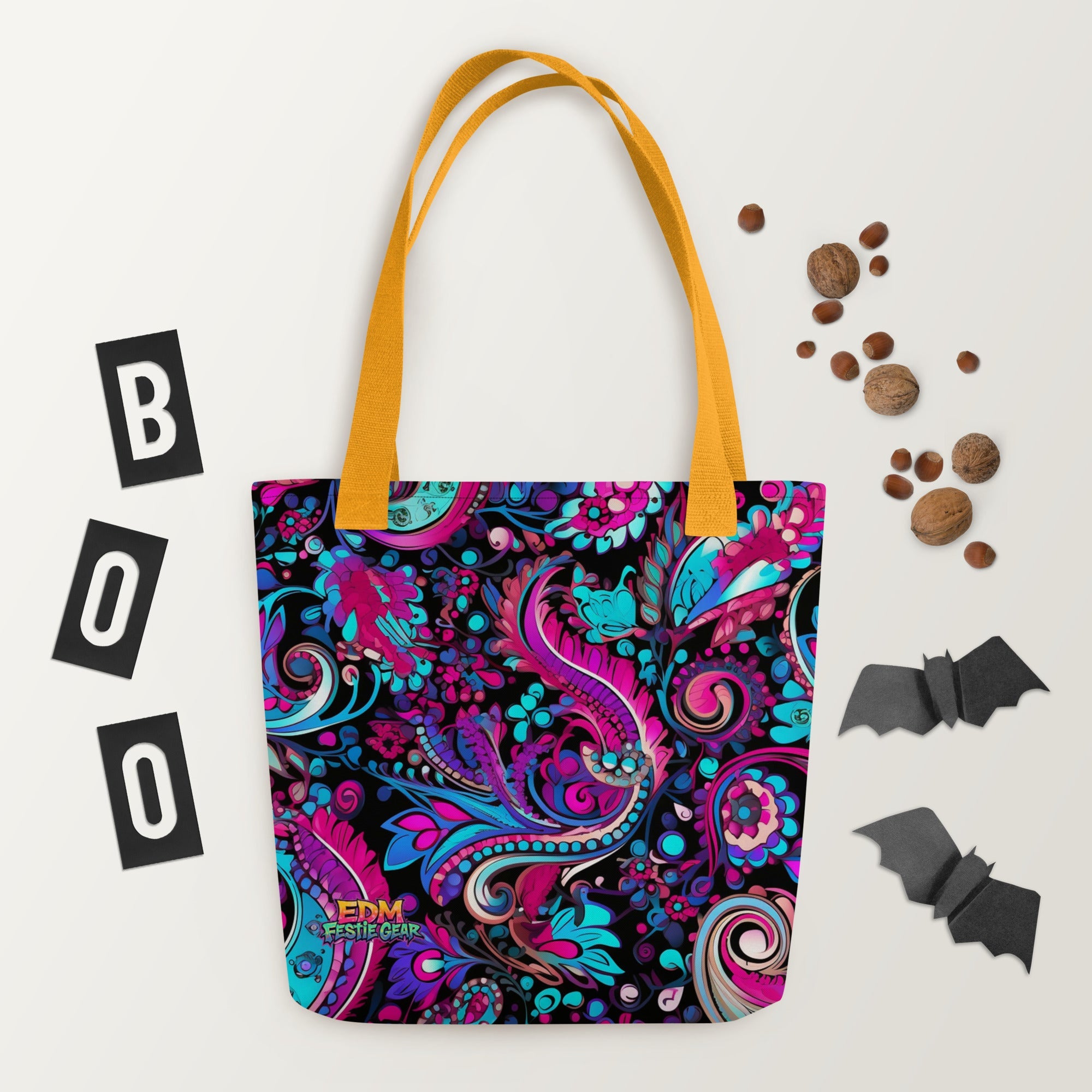 Trippy Tote Bag For EDM Rave Festival Outfit Clothing