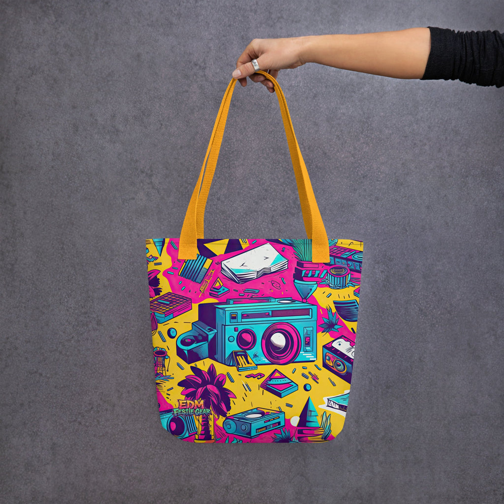 Retro Tote Bag For EDM Rave Festival Outfit Clothing