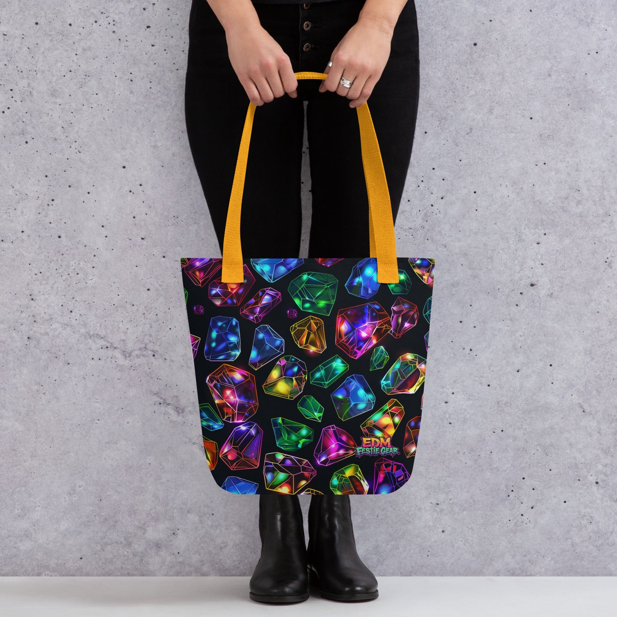 Neon Dimond's Tote Bag For EDM Rave Festival Outfit Clothing