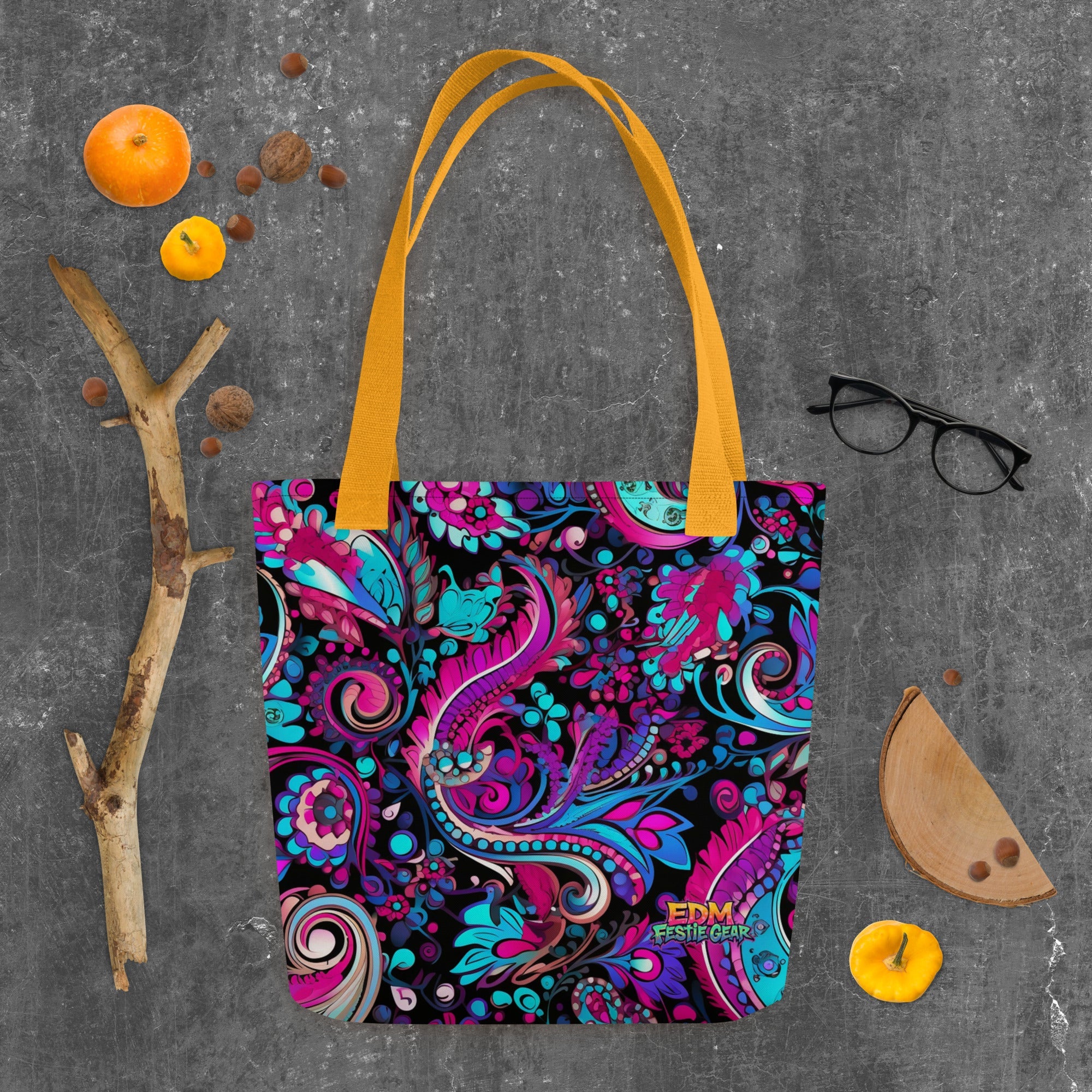 Trippy Tote Bag For EDM Rave Festival Outfit Clothing