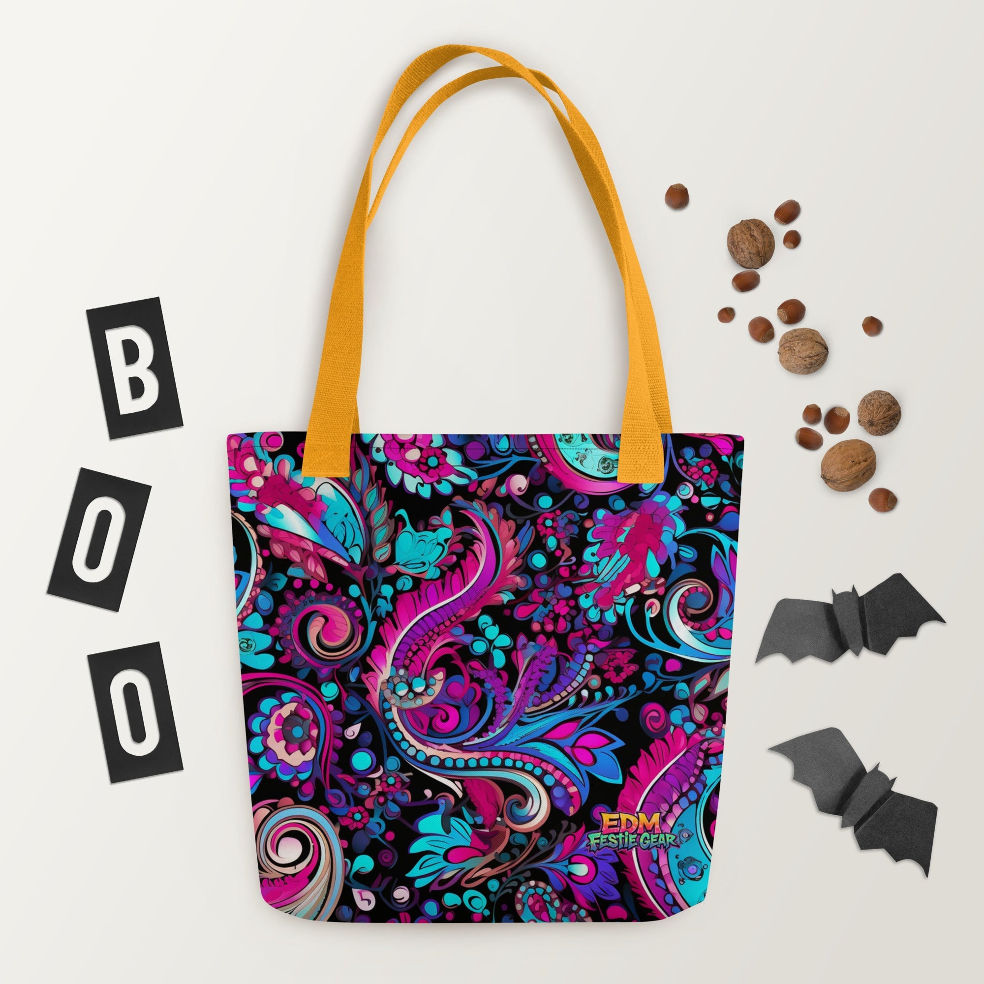 Trippy Tote Bag For EDM Rave Festival Outfit Clothing