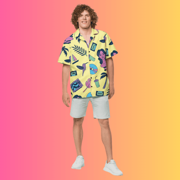 Custom Retro Button Shirt - Ultimate Festival Gear for Raves and EDM Events
