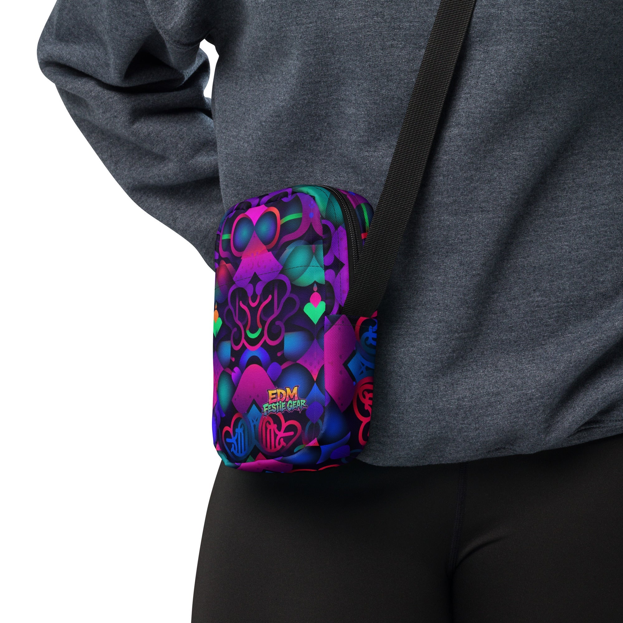 Neon Wonder Crossbody Bag For EDM Rave Festival Outfit Clothing