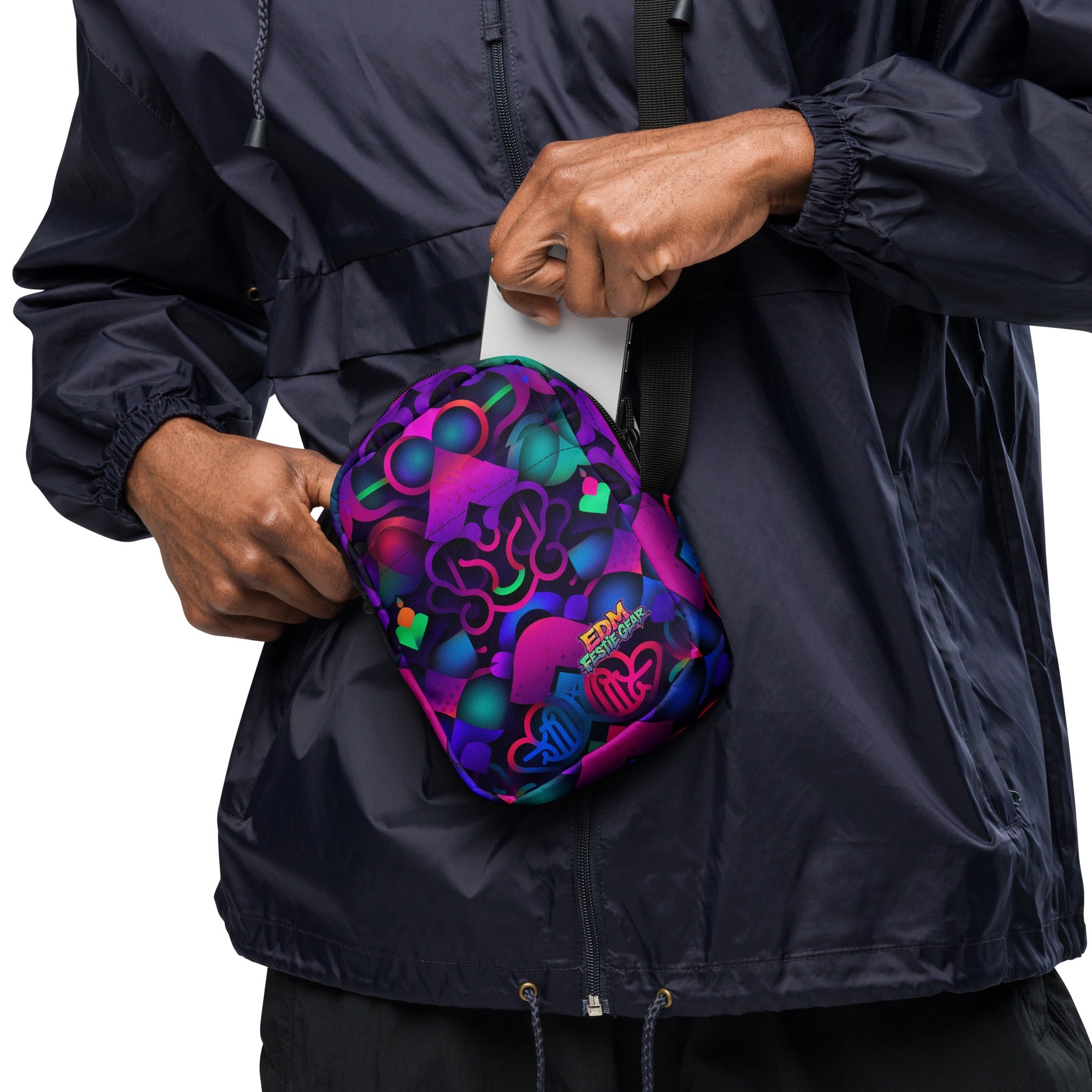 Neon Wonder Crossbody Bag For EDM Rave Festival Outfit Clothing