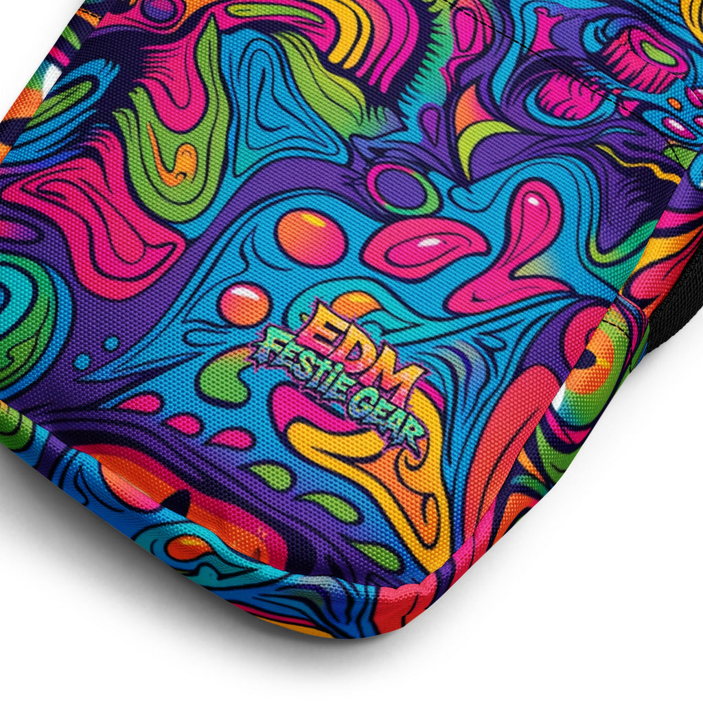 Neon Spill Crossbody Bag For EDM Rave Festival Outfit Clothing