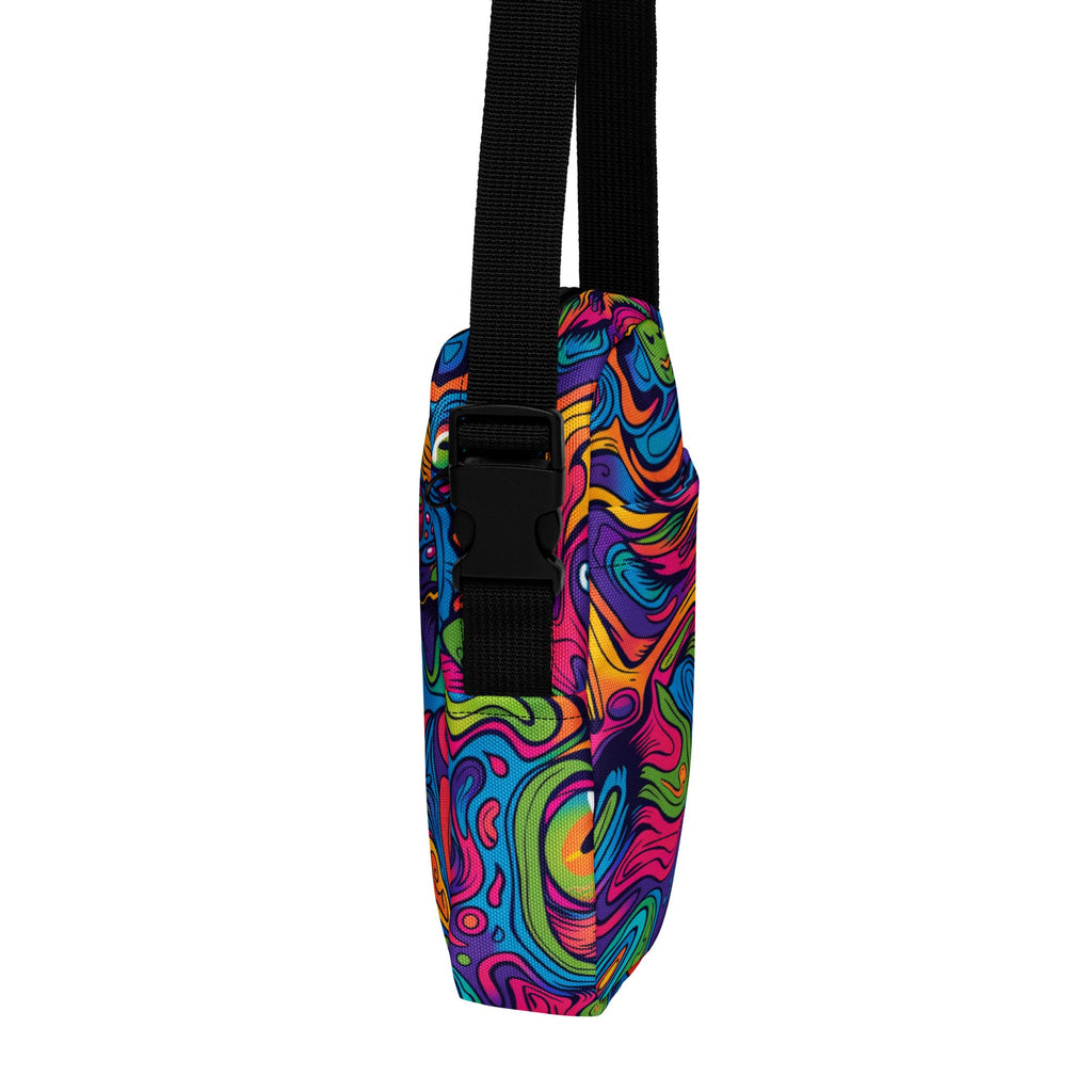 Neon Spill Crossbody Bag For EDM Rave Festival Outfit Clothing