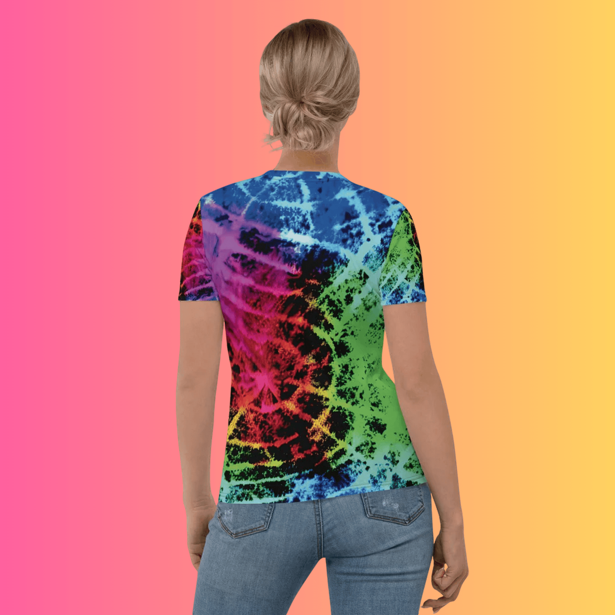 Neon Tie-Dye Festival Vibe T-shirt for Women – Ultimate Rave Gear