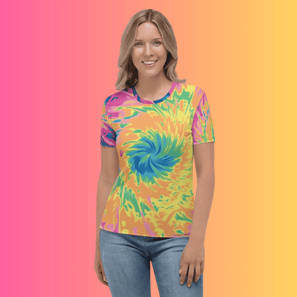 Vibrant Tie-Dye Festival T-Shirt for Women - Perfect Rave Gear