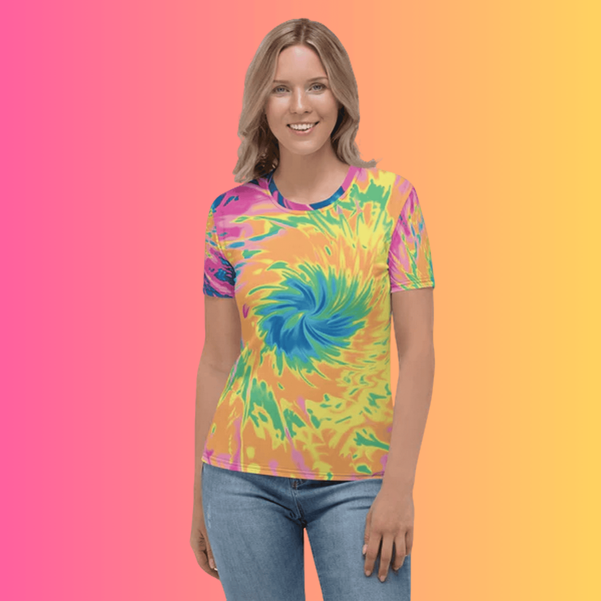 Vibrant Tie-Dye Festival T-Shirt for Women - Perfect Rave Gear
