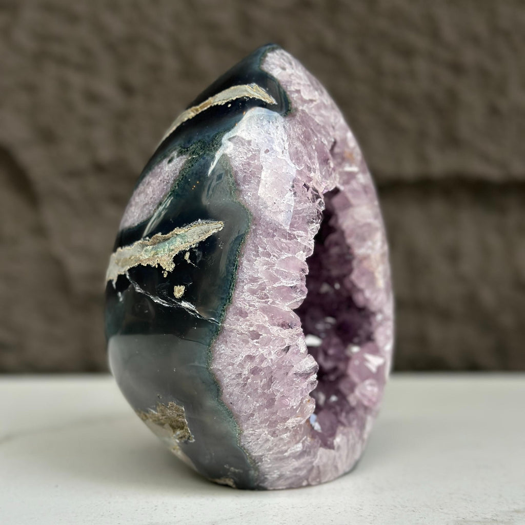 Amethyst cathedral stone for home decor, stunning AAA grade geode from Uruguay