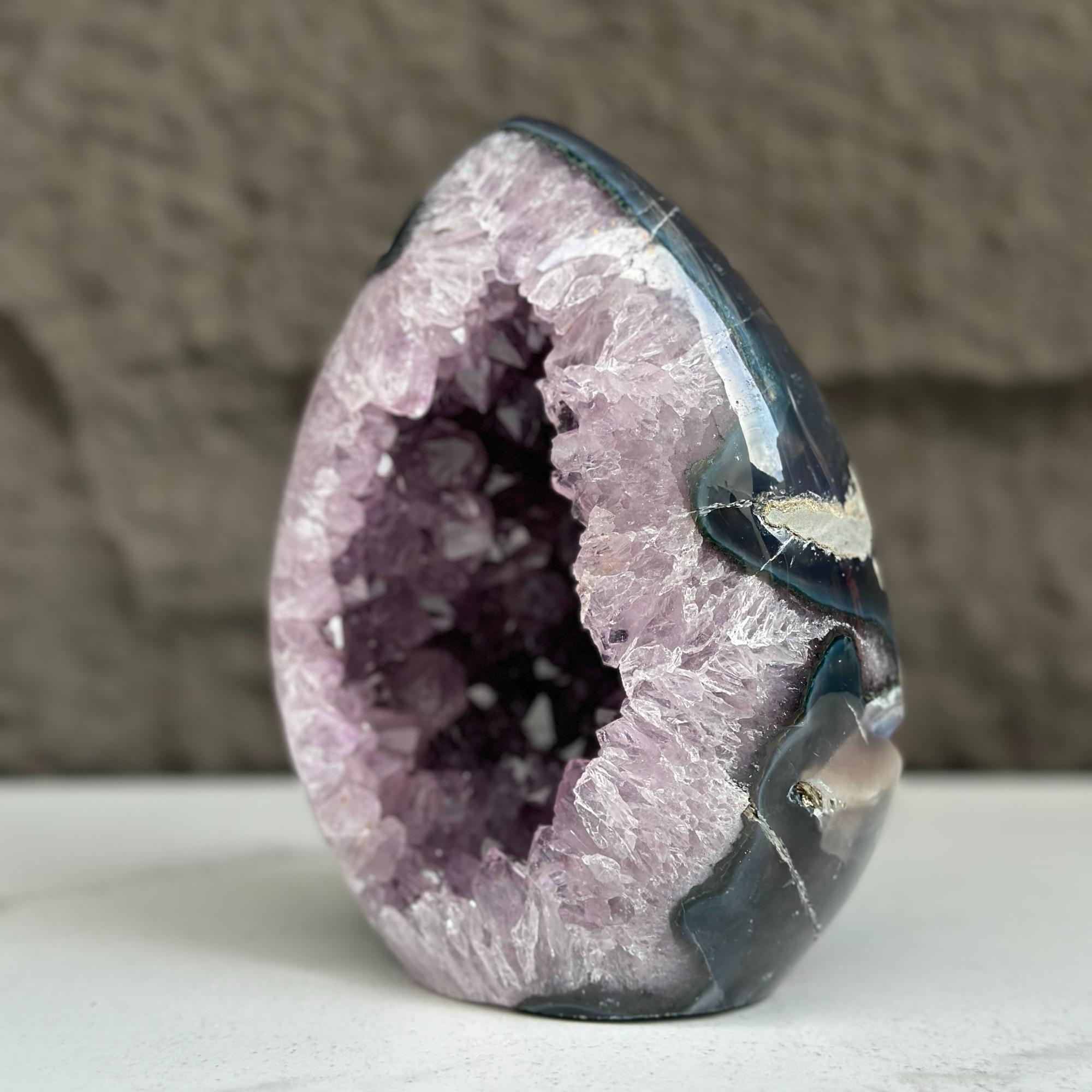 Amethyst cathedral stone for home decor, stunning AAA grade geode from Uruguay