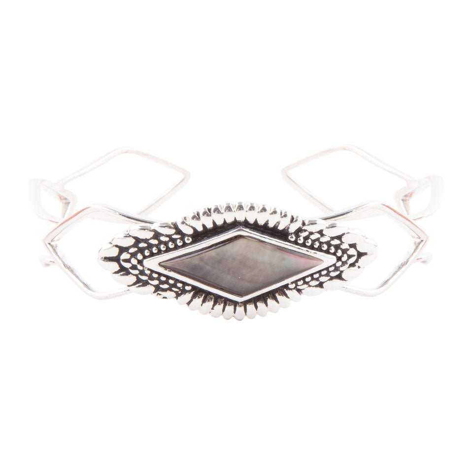 Anemone Black Pearl Cuff Bracelet