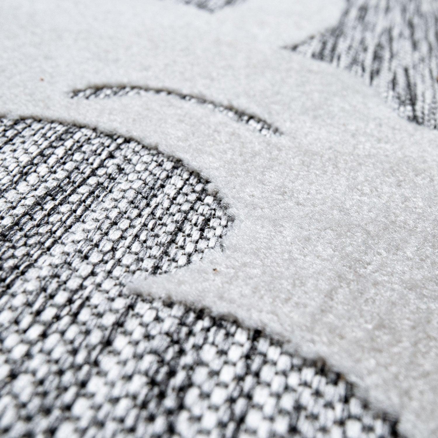 Kids Rug Lilo with Cute Llama Motif - Grey White
