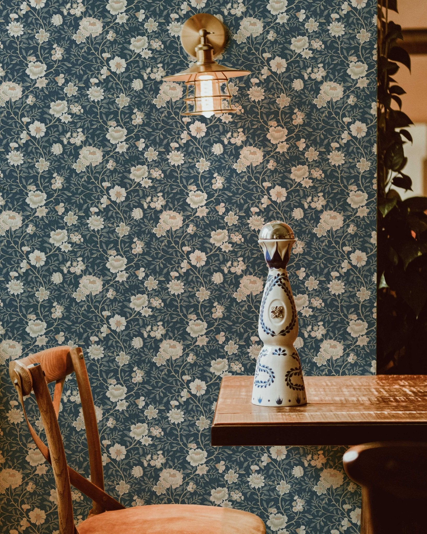 Annabelle Wallpaper in Dusty Slate