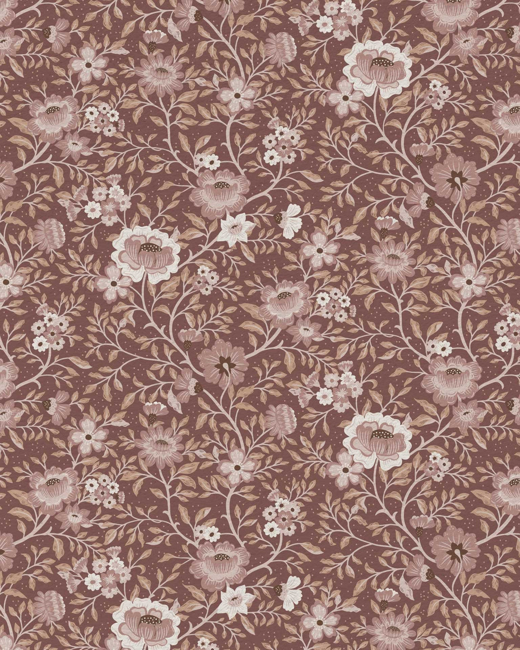 Annabelle Wallpaper in Plumwood Rose