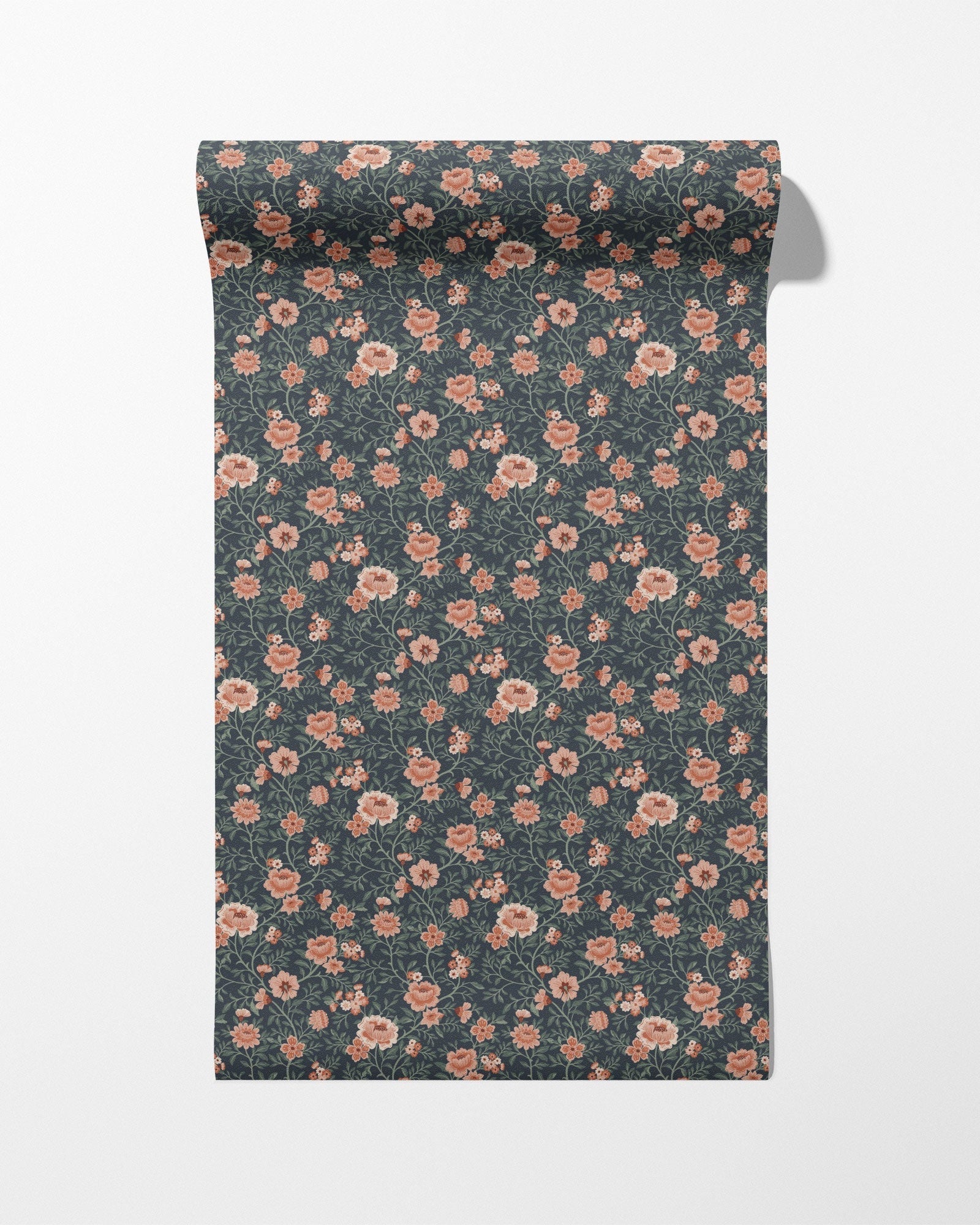 Annabelle Wallpaper in Terracotta Night