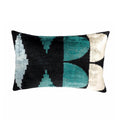ArtDeco Silk Velvet Ikat Throw Pillow Cover 16 X 24