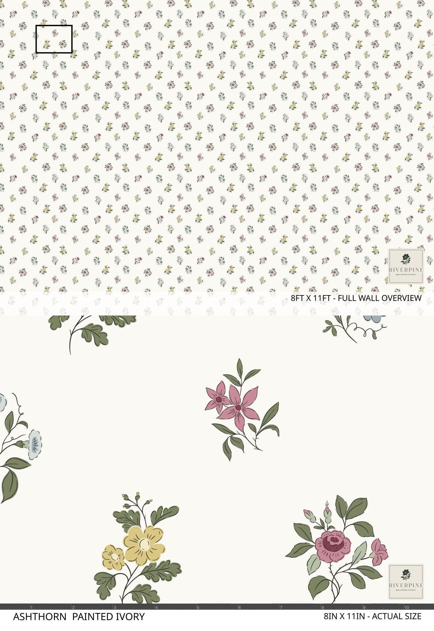 Ashthorn Wallpaper in Painted Ivory