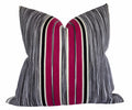 Audley Stripe Pillow Cover in Berry