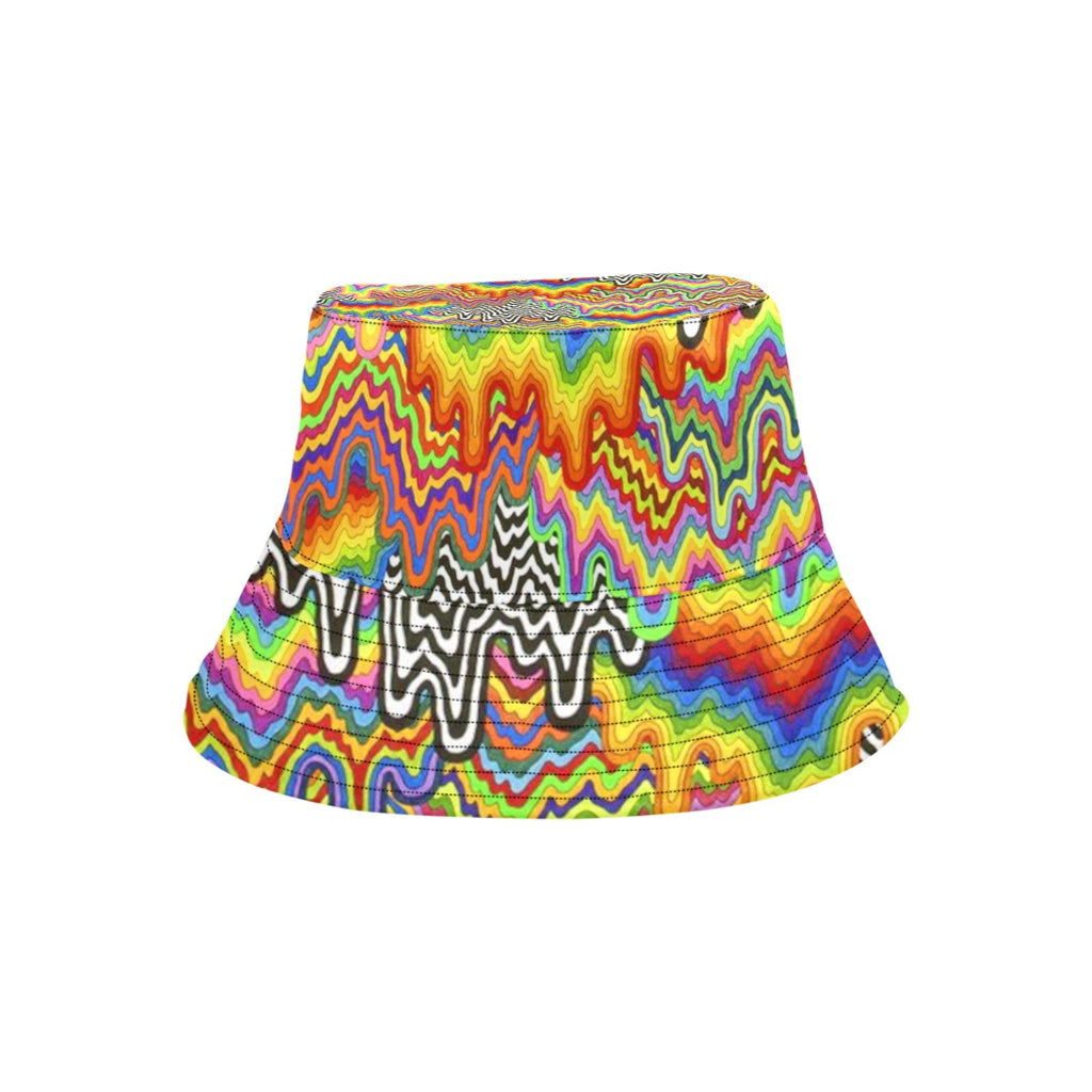 Brain Melt Drippy Rainbow Psychedelic Unisex Summer Bucket Hat
