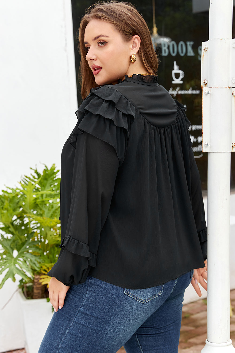 Jaycee Sleeve Chiffon Elegant  Shirt