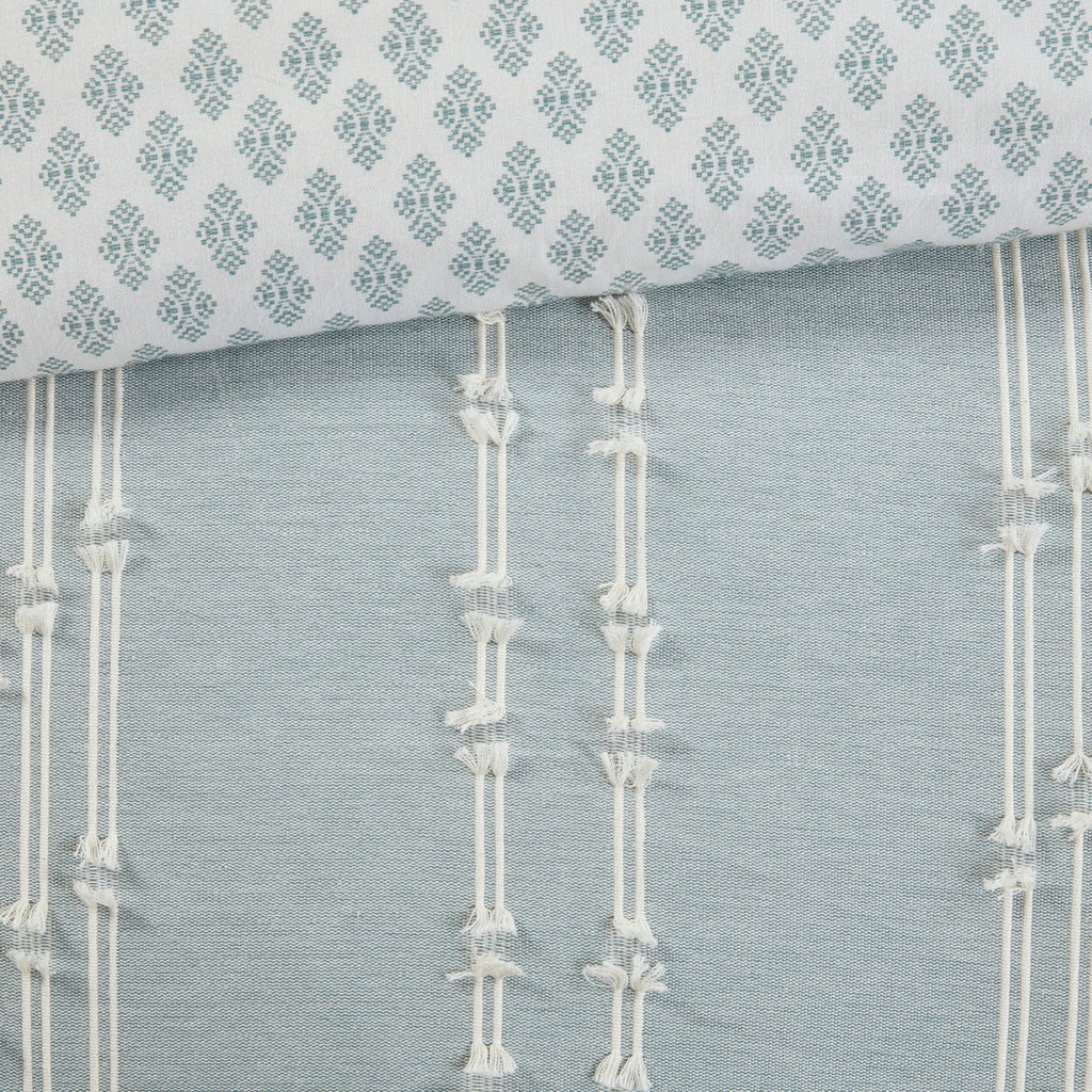 Full/Queen 3 Piece Cotton Jacquard Duvet Cover Set