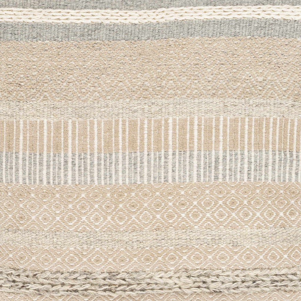 Bancroft Ivory Handwoven Textured Pouf - Clearance