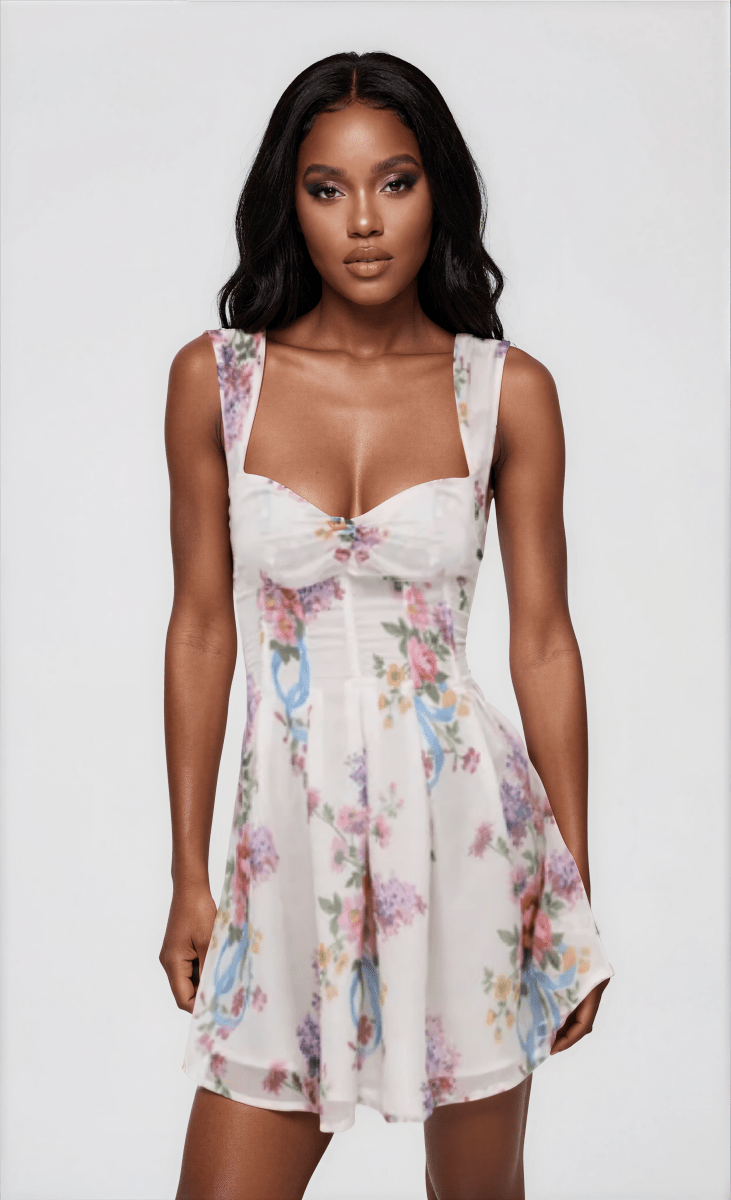 For Love and Lemons - August Mini Dress – White