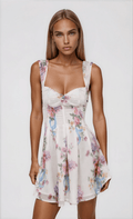 For Love and Lemons - August Mini Dress – White