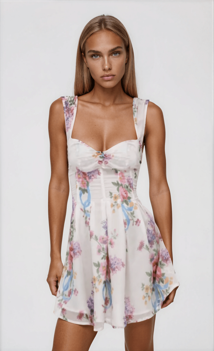 For Love and Lemons - August Mini Dress – White