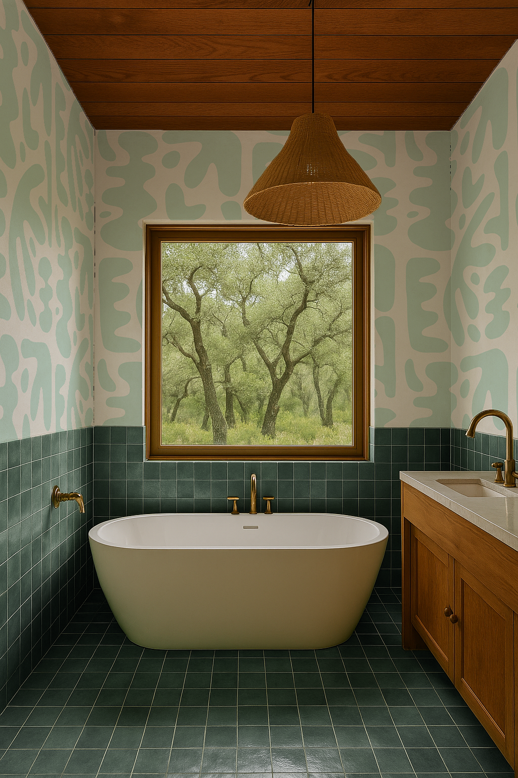 Bubbly Wallpaper, mint