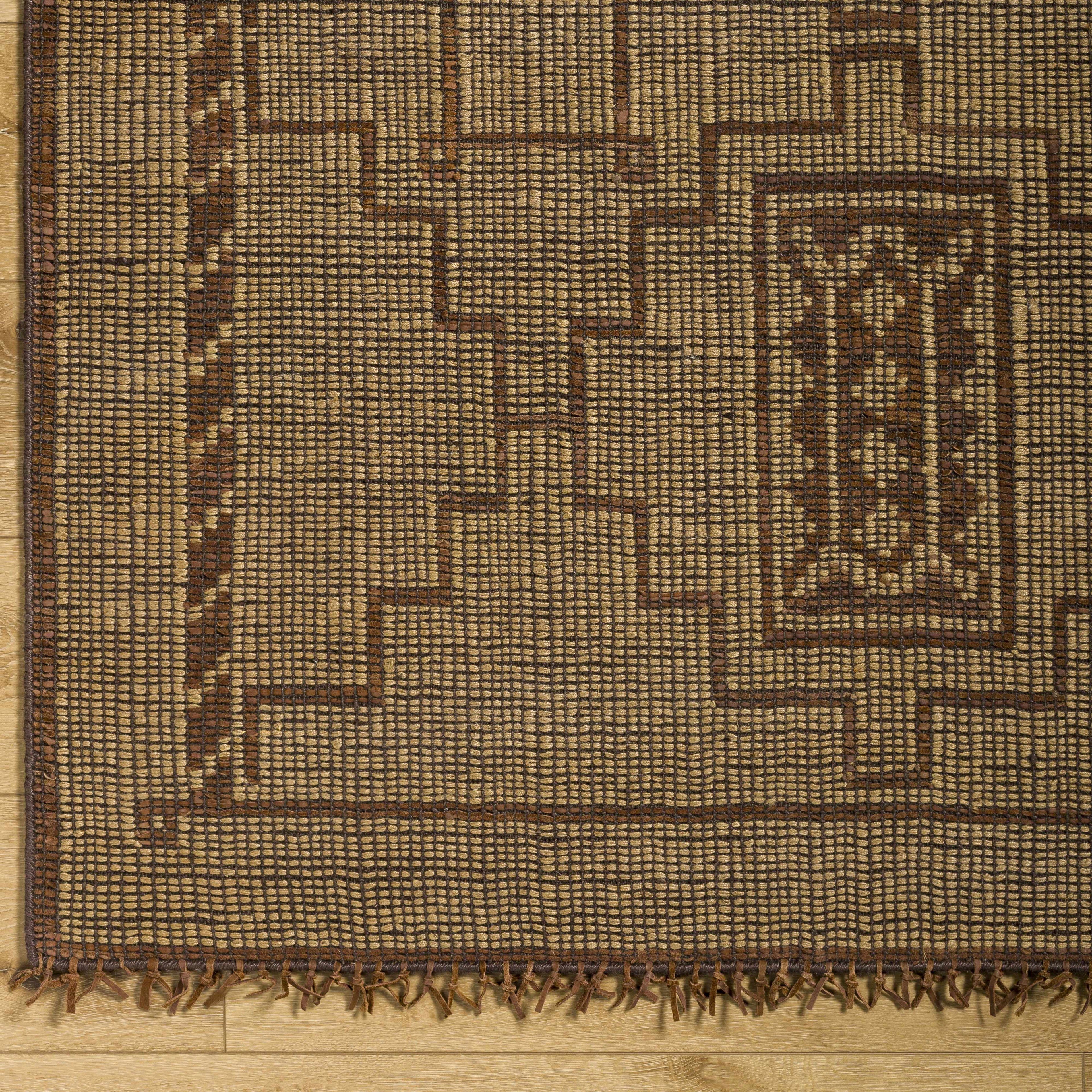 Batya Jute & Leather Rug - Clearance