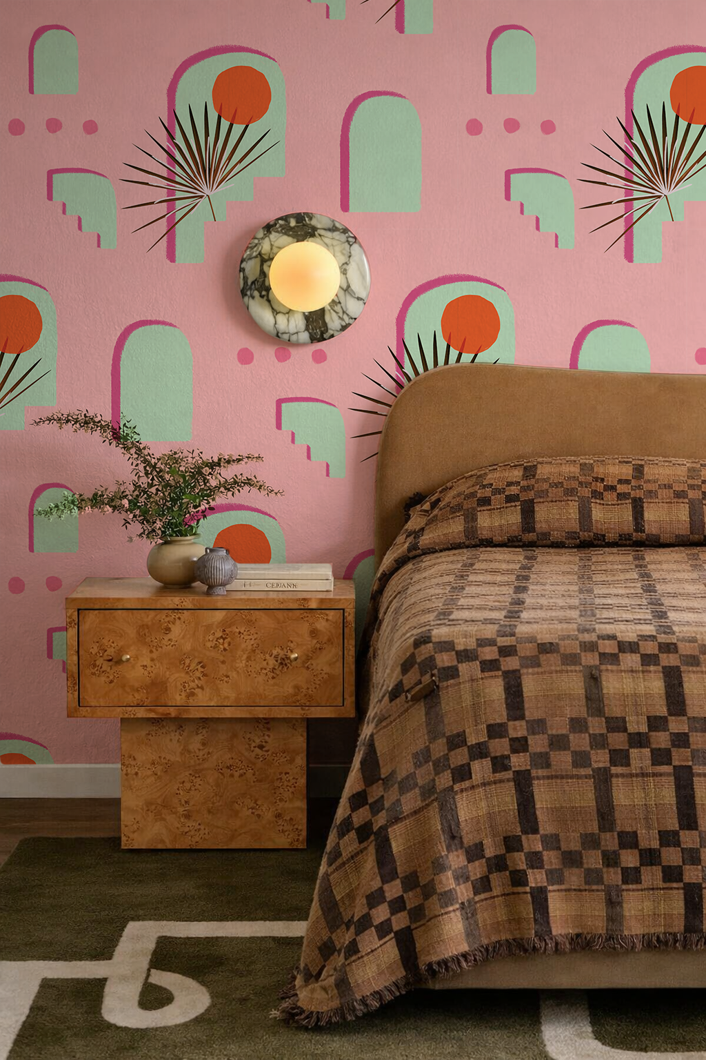 Pueblo Window Wallpaper, pink