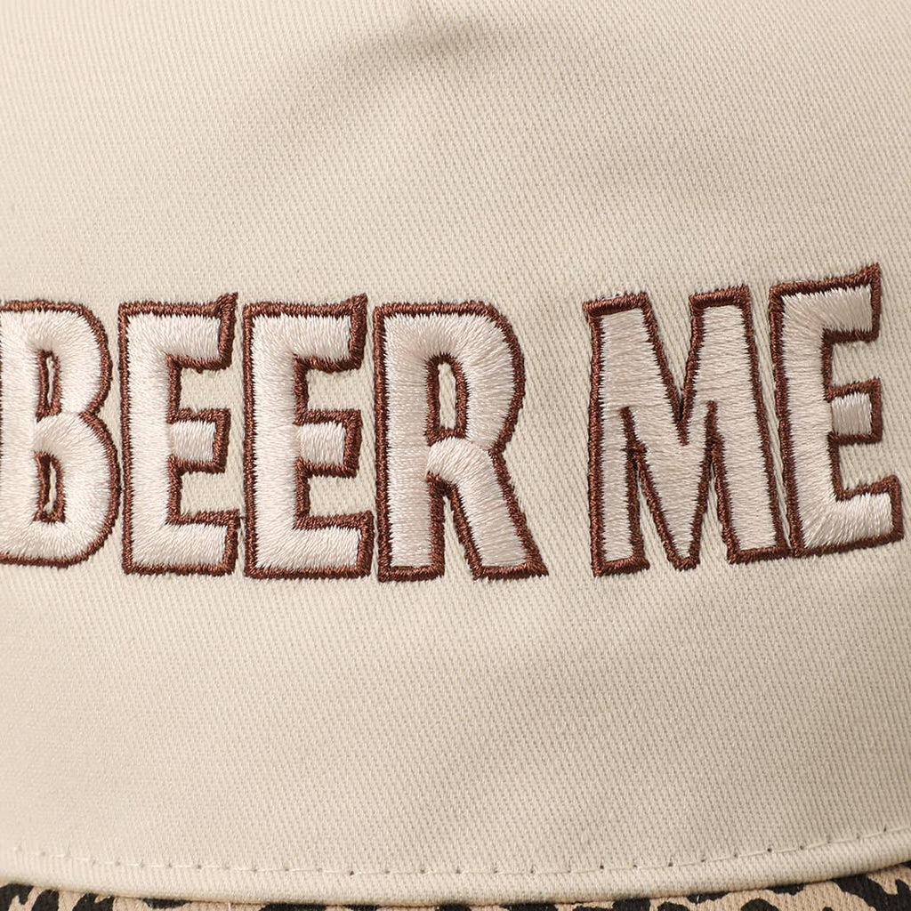 "Beer Me" Embroidered Leopard or Camo Trucker Hat
