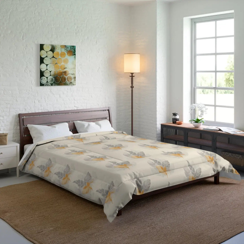 Comfy Bird Feathers Comforter - Soft Polyester Bedding - DipaliZ