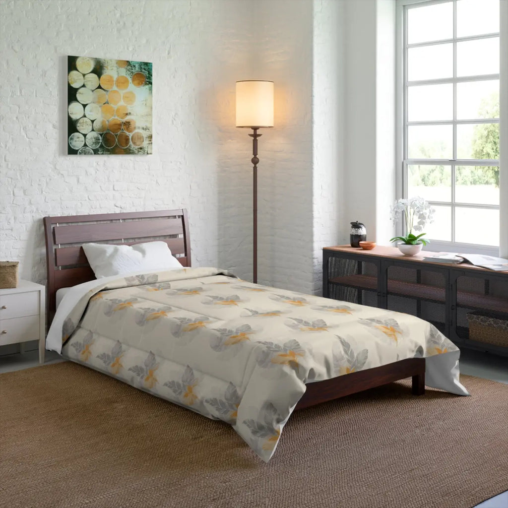 Comfy Bird Feathers Comforter - Soft Polyester Bedding - DipaliZ