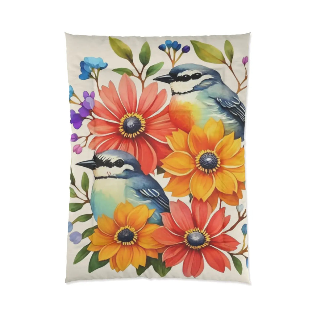 Cozy Floral Comforter - Soft Polyester Bedding - DipaliZ