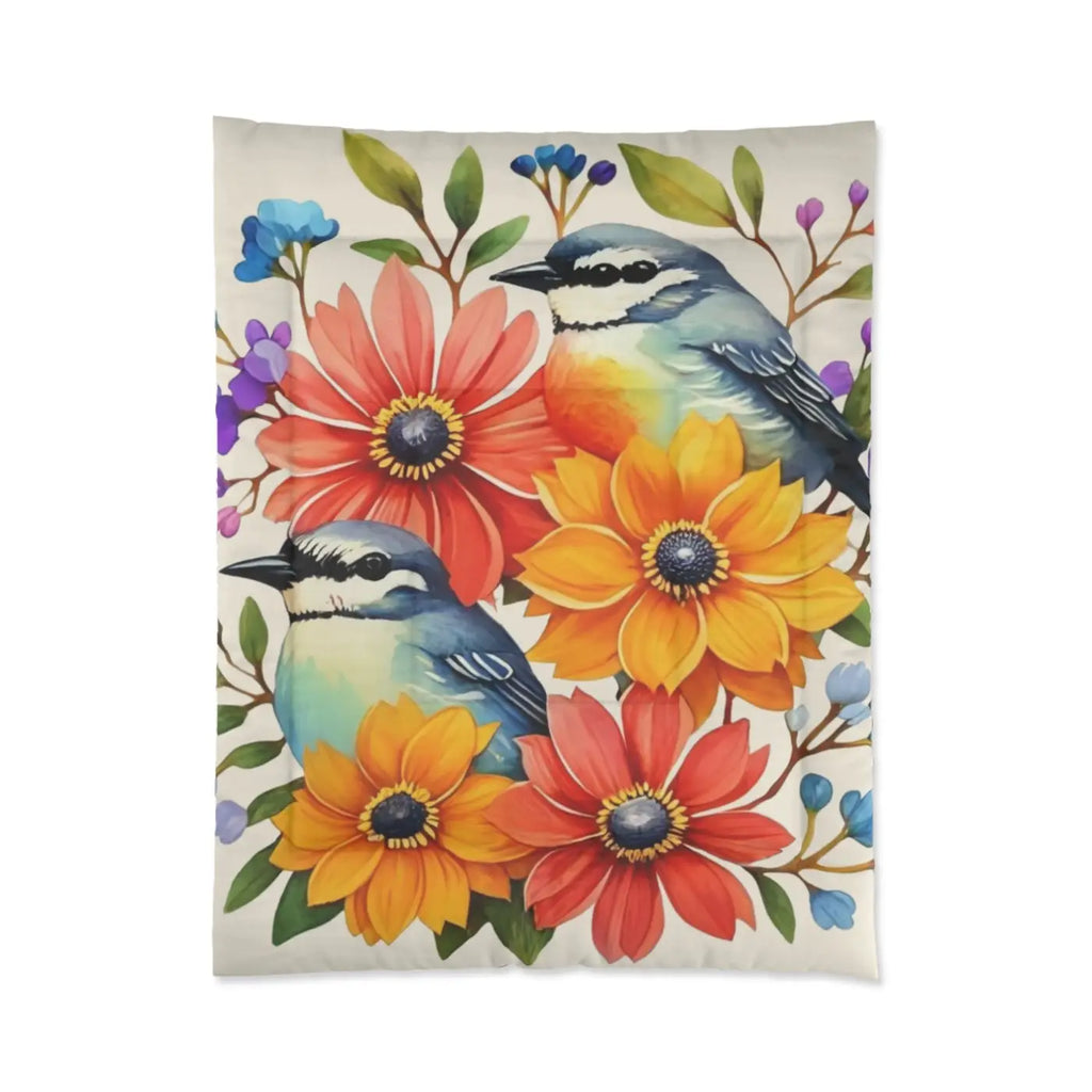 Cozy Floral Comforter - Soft Polyester Bedding - DipaliZ