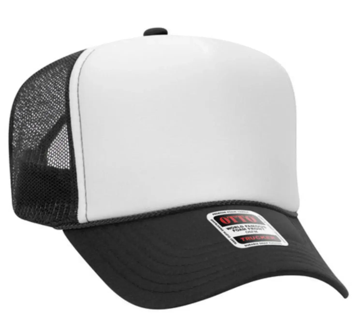 Neon Pink Good Vibes Only Adult Otto Foam Trucker Hat