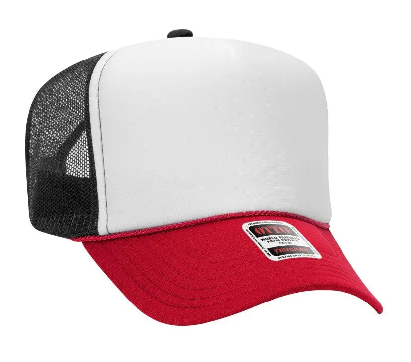 Neon Pink Good Vibes Only Adult Otto Foam Trucker Hat