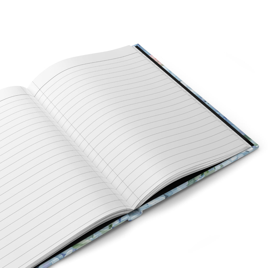 Blue Boho Floral Notebook for School or Work: Hardcover Notebook for Teacher or Writer