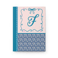 Blue Floral Initial Journal: F
