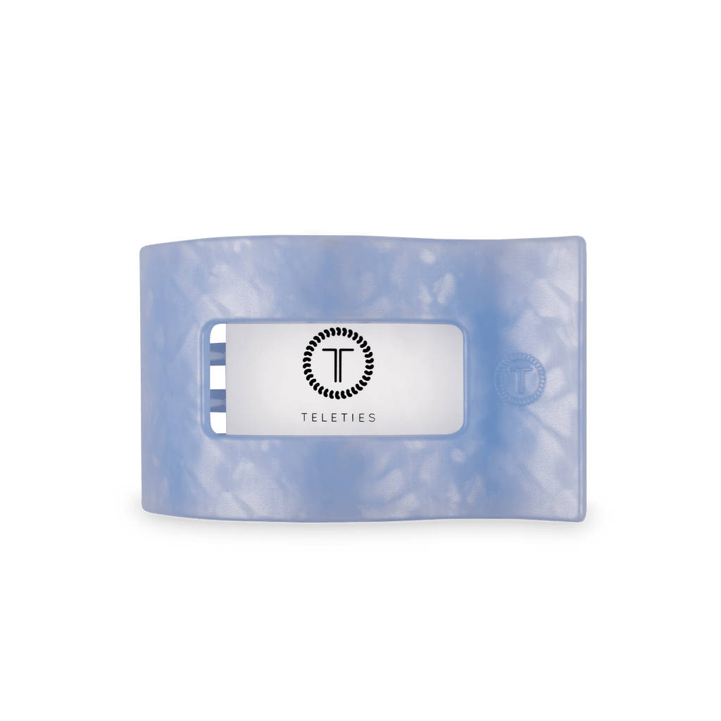 Blue Lagoon Medium Flat Rectangle Hair Clip
