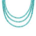 Blue Turquoise Magnesite Golden Necklace